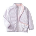thumbnail image 2 of Girls Fleece Jacket Cute Print Zip Up Long Sleeve Fuzzy Jacket 7-8 Years Girls Jacket, 2 of 9
