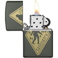 thumbnail image 3 of Zippo Sasquatch Crossing Sign Green Matte Pocket Lighter, One Size, 3 of 6