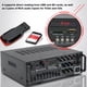 thumbnail image 4 of Amplificador de poder Amplificador de potencia estéreo para cine en casa para coche, receptor BT de 2 canales, amplificador de audio, ecualizador EQ de 12 V/110 V, radio FM con 4 conectores de micrófo, 4 of 8
