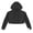 Black, variant on Girls Long Sleeve Cropped Hoodie Long Sleeve Mesh Tops for Modern Jazz Street Dance Performance
