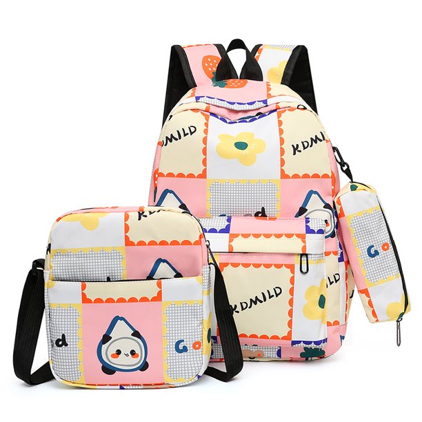 Mochila con estampado de dibujos animados Mochila ligera Mochila multifuncional (Amarillo) Tmvgtek Para Estrenar