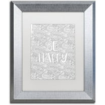 Trademark Fine Art "Inspirational Quotes 31" Canvas Art by Hello Angel, White Matte, Silver Frame