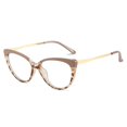 thumbnail image 4 of Gafas retro de ojo de gato con protección contra la luz azul, gafas de metal que cambian de color, gafas de cara simple a la moda que se pueden equipar con marco de gafas de ojo de gato para miopía, 4 of 5