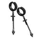 thumbnail image 2 of Pendientes largos cruzados Hugo 2pcs Hombre Mujer Acero Negro, 2 of 10