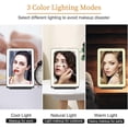 thumbnail image 3 of Rechargeable Makeup Mirror with Light, Portable Travel Vanity Mirror with 72 LED Lights, 3 Colors Lighting, 3 of 4