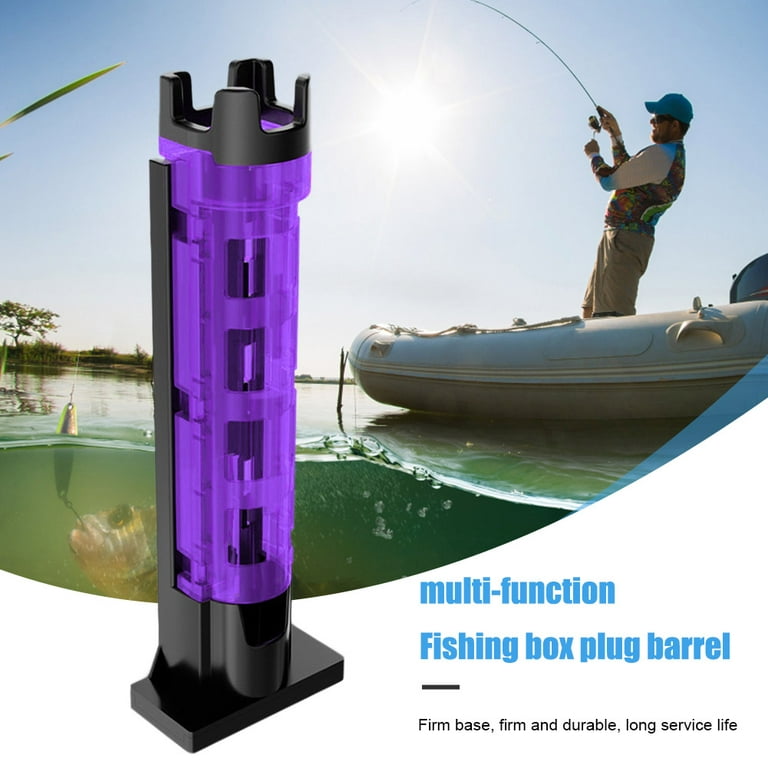 Smrinog Fishing Barrel Rack Adjustable Fishing Rod Holder for Fished Gear  (Purple)