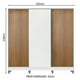 thumbnail image 2 of Ropero Closet Madesa Royale 3 Puertas Blanco/Marrón, 2 of 4
