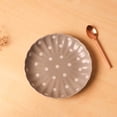 thumbnail image 4 of PotteryDen Pastel Grey Polka Dots Quarter Plate - Hand Painted | Hand Textured | Set of 1 | Ceramic | Ideal next to the dinner plate or serving snacks, small food items, 4 of 4