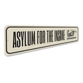thumbnail image 3 of Asylum for the Insane Entrance Novelty Decor, Metal Wall Sign - 4x18 Inches, 3 of 4