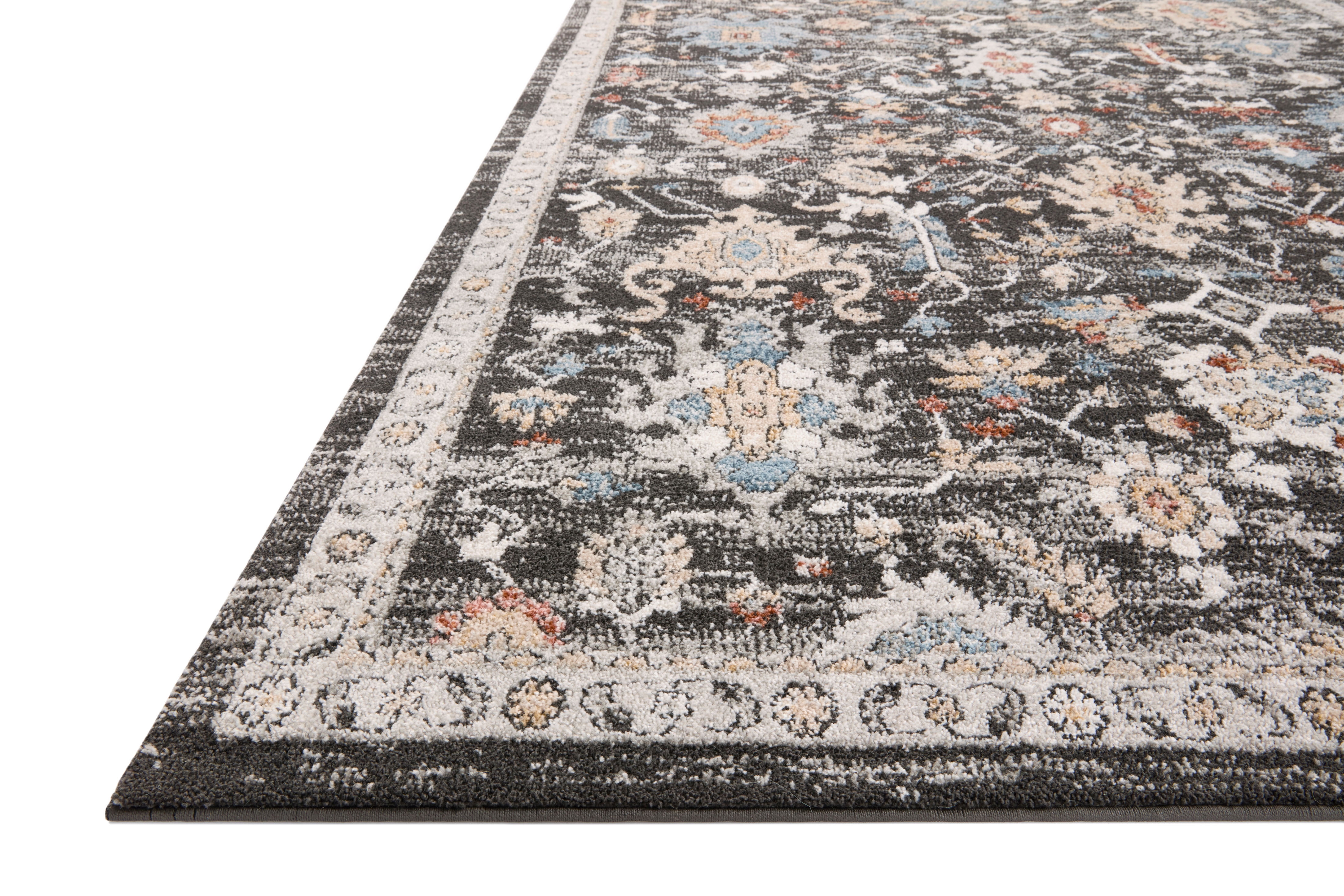 Loloi Odette Charcoal / Multi 18" x 18" Sample Rug