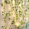 thumbnail image 1 of Cadena de luces solares para exteriores, cadena de luces de 50 LED con forma de hoja de sandía, 5 M/16,4 pies, 8 diseños para exteriores, adecuadas para decoraciones de Halloween, Navidad, bodas y cum, 1 of 5