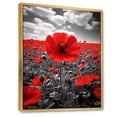 thumbnail image 2 of Designart "Flower landscape Scarlet Euphony II" Floral Floater Framed Canvas Print, 2 of 7