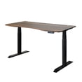 thumbnail image 5 of caesar hardware a3-63b ergonomic 63-in 3 memory buttons led electric automatic height adjustable sit to stand curved work office desk with white legs, natural oak, 5 of 9