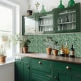 thumbnail image 6 of Mi Alma Vinyl Backsplash Decor - Green Emerald Peel & Stick Tiles 6x6, 6 of 18