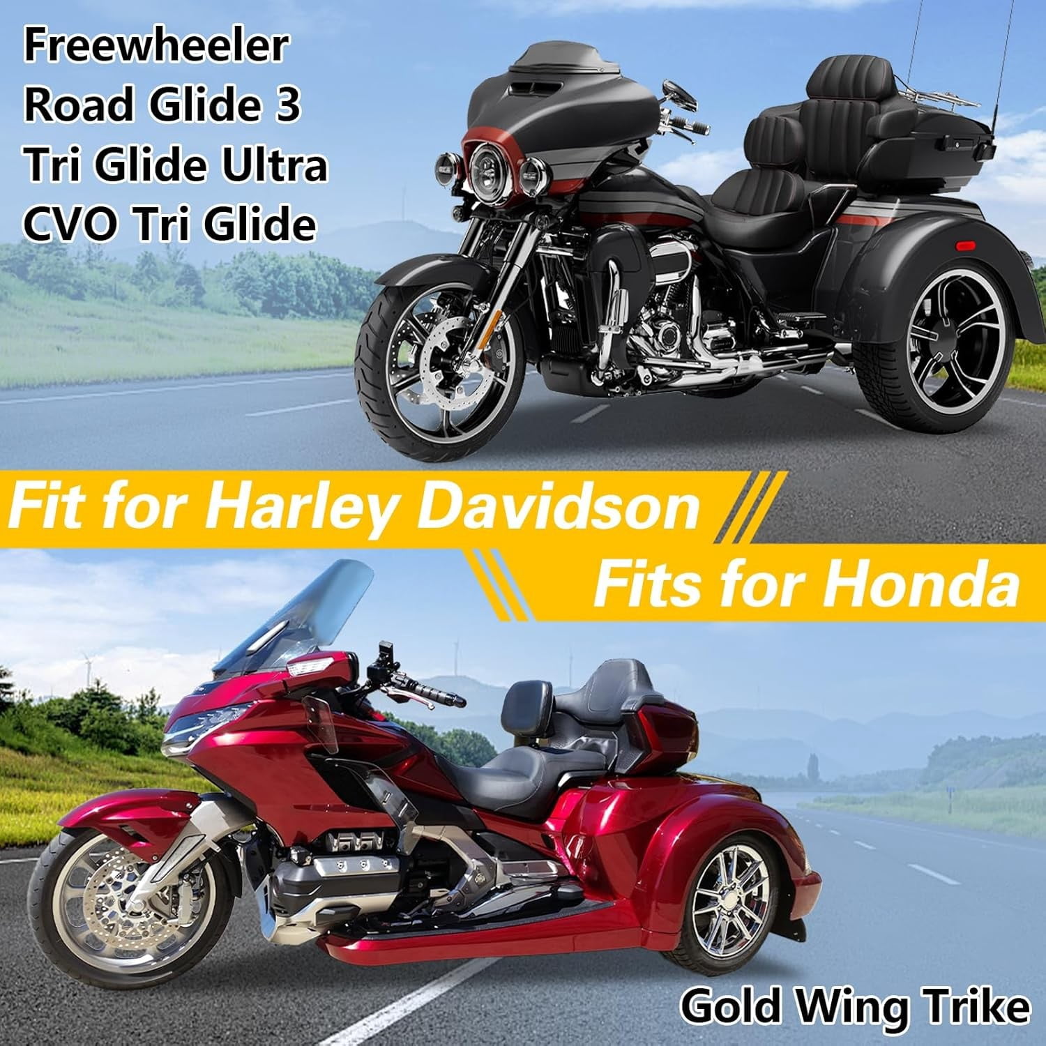 Motorcycle Cover for Trike Models Freewheeler Tri Glide Ultra and CVO Vers 420D