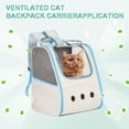 thumbnail image 6 of Uxcell Cat Backpack Carrier, Portable and Ventilated, Oxford Cloth for Cats or Small Dogs (Beige/Blue, 12.6"x11"x15"), 6 of 7