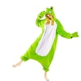 thumbnail image 3 of Nuevo pijama bonito de dibujos animados de rana verde con cremallera, película de animales para mujer, regalo de Navidad para adultos, Cosplay, Mono para hombre Kigurumi, 3 of 4