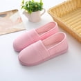thumbnail image 2 of Women Autumn Winter Closed Toe Closed Back House Slippers Soft Non Slip Cushioned Flat Indoor Warm Footwear Pink 7.5-8.5(40), 2 of 9