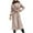 Khaki, variant on Lovskoo Women's Winter Coats Elegant Maxi Wrap Coat Lapel Collar Pea Coats Open Front Belted Long Jacket Overcoat with Pockets Brown