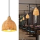 thumbnail image 5 of Lámpara colgante de linterna de ratán, lámpara colgante de techo, accesorio de iluminación para sala de estar, dormitorio, restaurante, cafetería, bar Los 26x26cm, 5 of 8