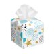 thumbnail image 1 of Fotbe Gold Stars Blue Dots Pattern Porta Pañuelos Decorativo de Cuero, Caja Cuadrada Moderna para Pañuelos Faciales, Organizador y Dispensador 5x5x5'', 1 of 7
