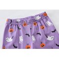 thumbnail image 7 of FEDPOP Toddler Girls Halloween Pumpkin Pajamas Kids 2 Pieces Graphic Sleepwear Set Pjs 3T, 7 of 7