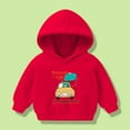 thumbnail image 2 of Boys Sweatshirts Fall Toddler Kids Hoodies Colorful Heart Print Long Sleeve Hooded Sweatshirt Breathable Soft Casual Top Kids Hoodie Red 3 Years-4 Years, 2 of 7