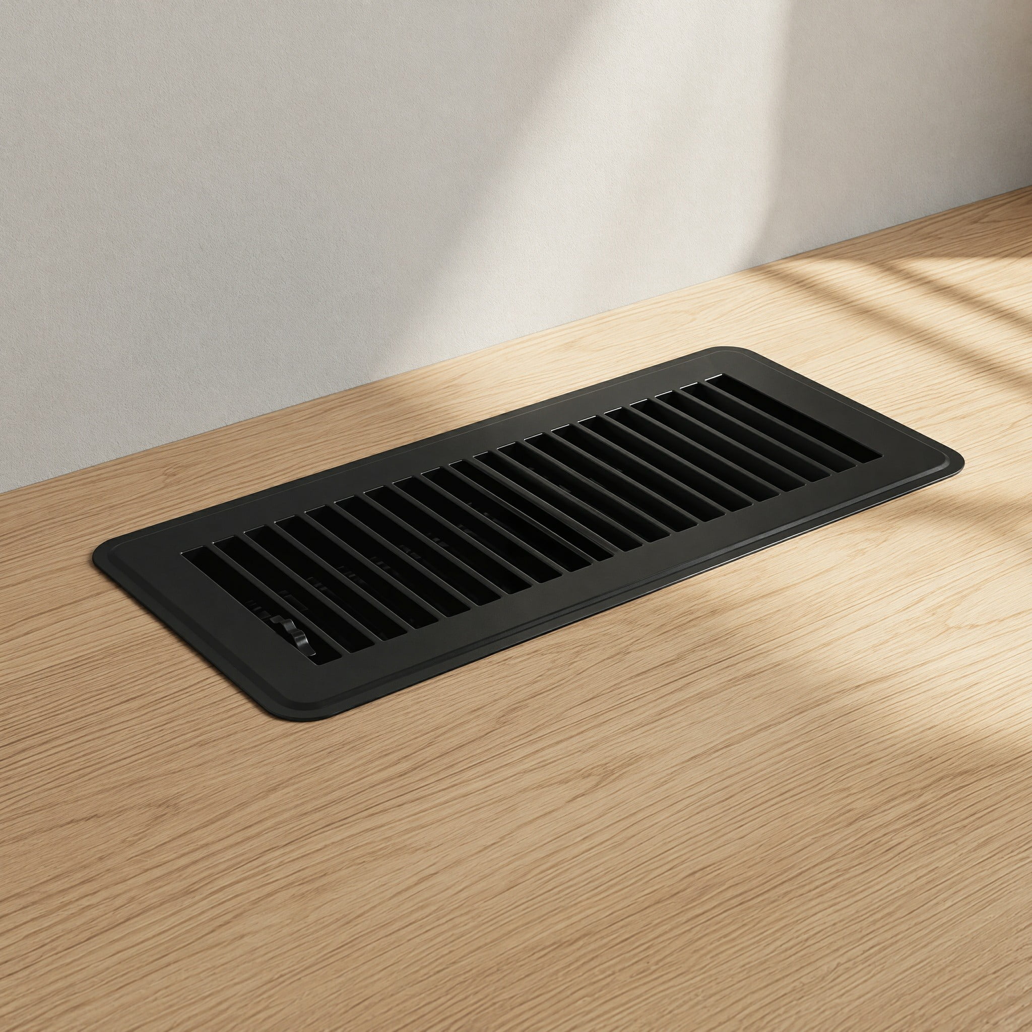 Stcellnmex 1 Pc 4 x 10 Inch Heavy Duty Metal Floor Vent Covers Floor Register With Rust Proof Finish For Home Floor Heater (Black)