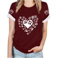 thumbnail image 1 of Tops Y Blusas de las Mujeres Estampadas Cuello Redondo Manga Corta, Poliéster Casual Top para Diario, Fiesta Y Todas las Estaciones, 1 of 8
