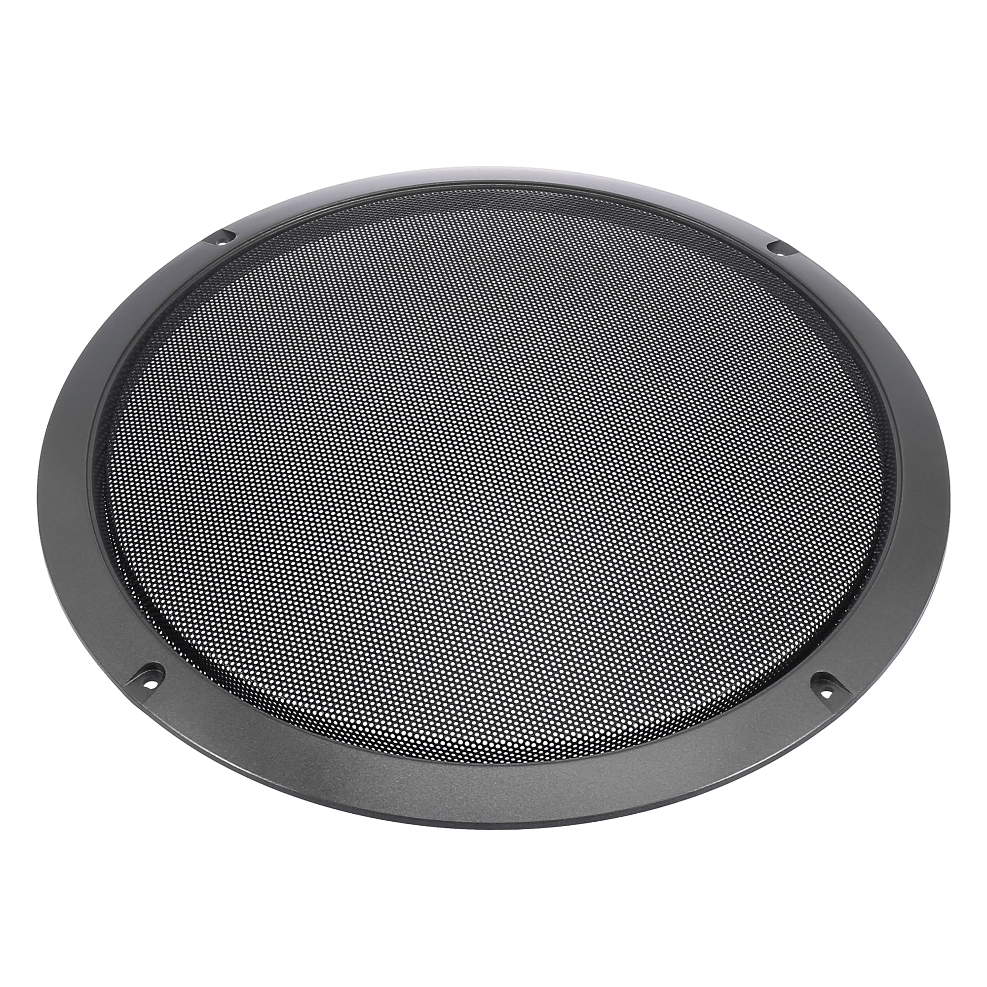10' Vehicle Car Audio Speaker Cover Mesh Subwoofer Horn Guard Decorative Circle Grille Protector Titanium Tone