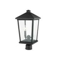 thumbnail image 4 of Z-Lite Beacon 2 Light 20" Glass Aluminum Outdoor Lamp Post Fixture in Black, 4 of 5