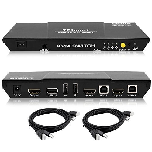 TESmart HDMI 4k60hz Ultra HD 2x1 HDMI KVM Switch 3840x216060hz