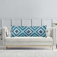 thumbnail image 5 of Moroccan Style Body Pillow Cover Boho Farmhouse Vintage Bohemian Throw Pillow Covers Long Pillow Case Protector with Zipper Decorative Rectangle Bed Pillowcases for Bedroom,Couch,20"x54",Teal Blue, 5 of 5