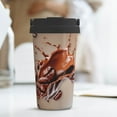thumbnail image 6 of Goofa Coffee Beans Chocolate Splash for Insulated Travel Coffee Mug Spill Proof Leak Proof 16 OZCoffee Tumbler Reusable Coffee Cups with Lids Thermos for Hot and Cold Drink, 6 of 8