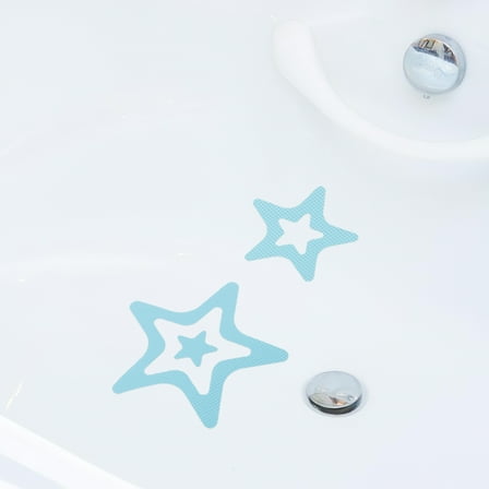 Clispeed 12Pcs Peva Non Skid Shower Mat Stickers with Star Pattern for Bathroom Use