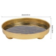 thumbnail image 2 of Iron Art  Marbled Metal Tray Cosmetics Jewelry Storage Tray Fruit Tray S, 2 of 10