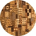 thumbnail image 1 of Ahgly Company Indoor Round Abstract Orange Contemporary Area Rugs, 5' Round, 1 of 1