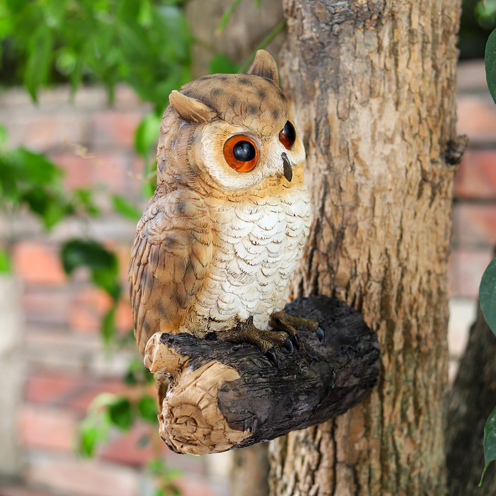 Toma Resin Owl Statue Realistic Owl Decoration Hanging Owl Sculpture Decorative Garden Owl Figurine for Outdoor Courtyard Balcony - image 5 of 10