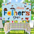 thumbnail image 3 of 7x5ft Blue Happy Father's Day Backdrop Dad Grandpa Background Family Home Indoor Outdoor Festival Party Decorations Banner Photo Booth Props, 3 of 6