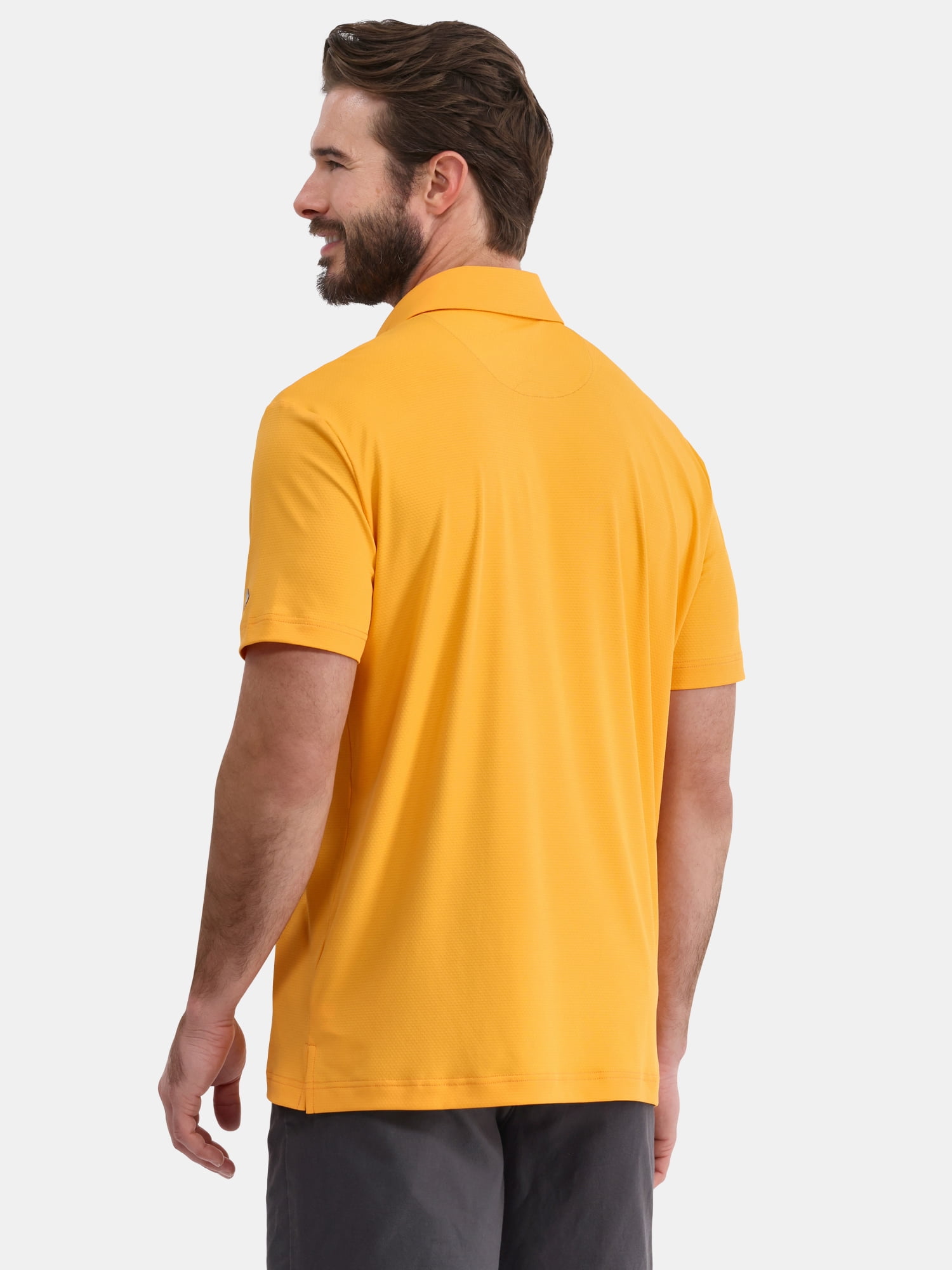 Birdie Bound Men's and Big Men’s Textured Stripe Golf Polo Shirt, Sizes XS to 5XL