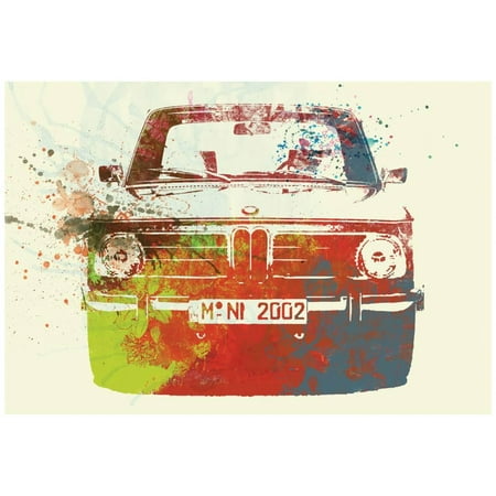 - BMW 2002 Front Watercolor 2 Poster By NaxArt - 19x19