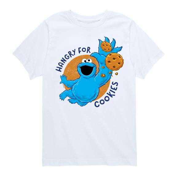 Sesame Street - Hangry For Cookies - Toddler and Youth Short Sleeve Graphic T-Shirt