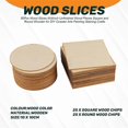thumbnail image 4 of 50Pcs Wood Slices 4X4Inch Unfinished Wood Pieces Square and Round Wooden for DIY Coaster Arts Painti, 4 of 5