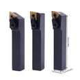 thumbnail image 3 of Metal Lathe Turning Tool Set, Carbide & Tungsten Steel Inserts with 3 Holders for High-Precision Steel Machining and Cutting, 3 of 4