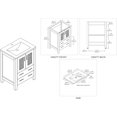 thumbnail image 6 of Blossom 24" Bathroom Vanity | Metal Grey | Solid Wood | Ceramic Sink | Freestanding, 6 of 6