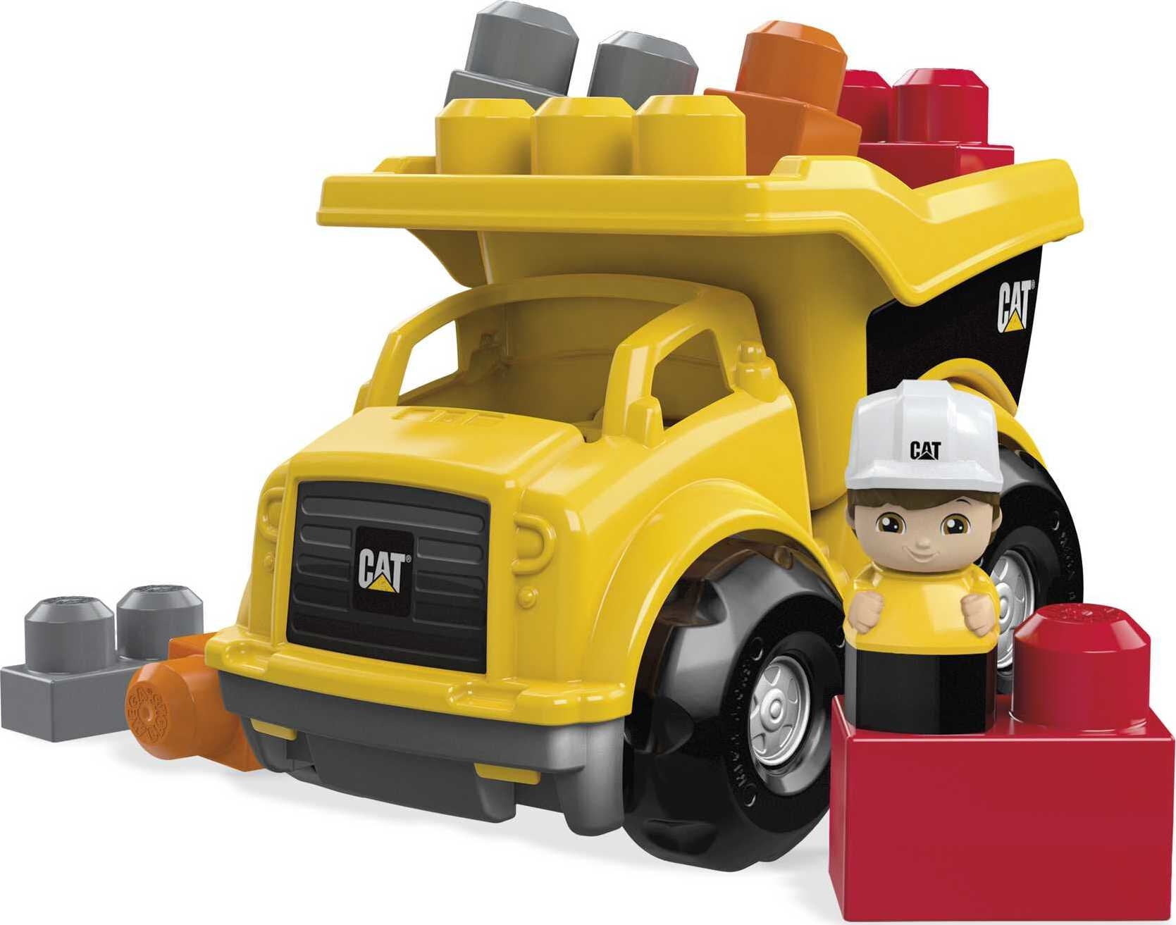MEGA BLOKS Fisher Price Building Toy Blocks Cat Cement Mixer Truck 9 Pieces for Toddler Walmart