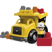 MEGA BLOKS Cat Building Toy Blocks Lil Dump Truck (7 Pieces) Fisher Price For Toddler