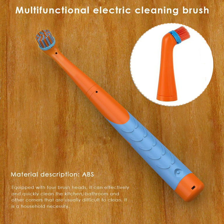 4 in 1 Sonic Scrubber Electric Cleaning Brush House Help Kitchen Bathroom  Car
