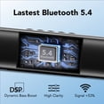 thumbnail image 3 of Sound Bar for TV, 60W Soundbar TV Speakers, 2.1 ch Home Theater with Subwoofer Boost, 3 Equalizer Modes, Soundbar for TV/PC/Gaming/Projectors, Bluetooth, OPT, COX, USB & AUX Wall Mountable, 3 of 8