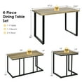 thumbnail image 2 of Gymax Ensemble de Table à Manger 4 Pièces Ensemble de Table à Manger Industrielle avec Banc et 2 Tabourets, 2 of 10
